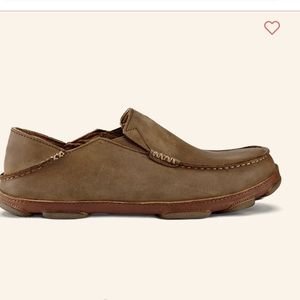 OluKai Moloā Men's Leather Slip-On Shoes